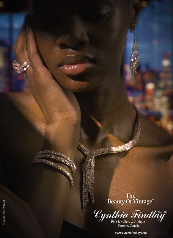 Style Advisor - Titled The Beauty Of Vintage! Vintage Diamond Jewelry Ad - The Globe And Mail - Cynthia Findlay Fine Jewellery & Antiques