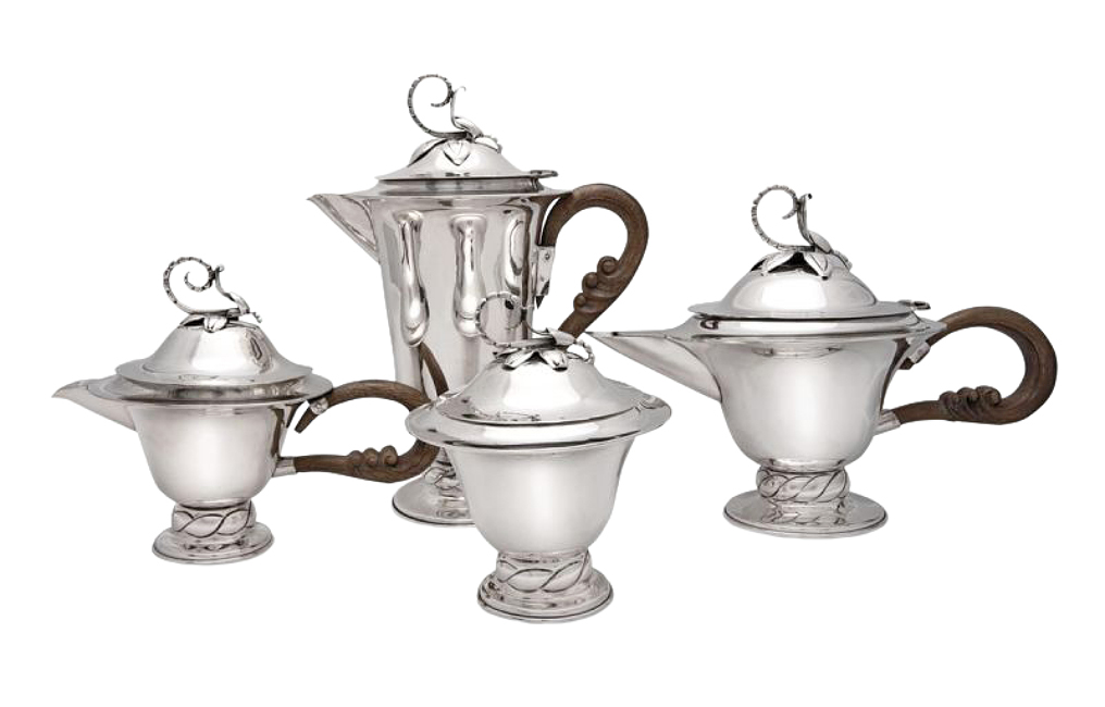 Art Moderne Sterling Silver Tea And Coffee Set